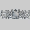 Ornate Decorative Carving With Intricate Scroll Floral Patterns And Circular Center
