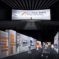 Public Art Exhibition For Urban Renewal With Stage And Display Boards