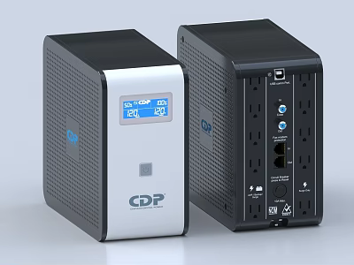 Reliable Industrial CDP Power Supply Units With LCD Display And Power Outlets 3d model