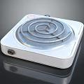 White Single Burner Electric Stove With Heating Coil Household Kitchen Appliance