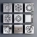 Stainless Steel Bathroom Floor Drains With Various Round Square Designs And Patterns