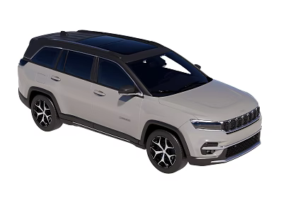 Modern Silver SUV With Black Roof And Sleek Exterior Featuring Alloy Wheels 3d model