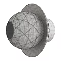 Diamond Cut Transparent Glass Globe Wall Light With Gold Base And Radiant Design