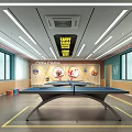 Modern Table Tennis Room Table Tennis Activity Room 3d model