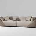 Modern double sofa three-seat sofa 3d model