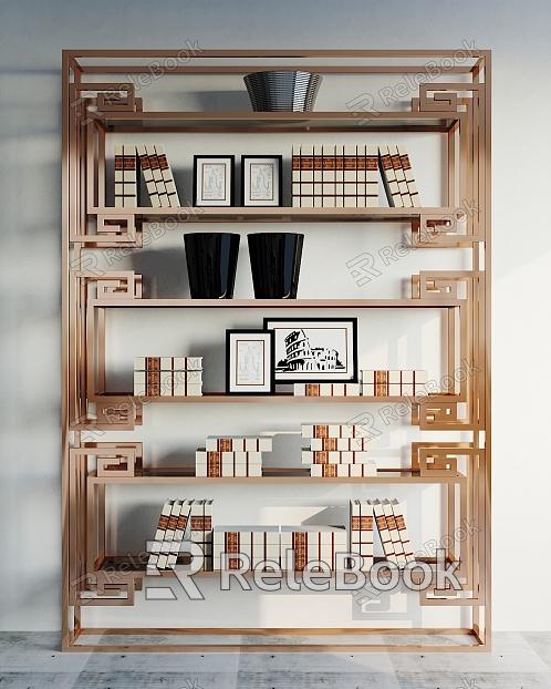 New Chinese-style Bookshelf Display Rack Ornaments Combination model