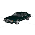 Classic Dark Green Sedan With Sleek Body Lines And Chrome Accents