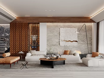 modern living room 3d model