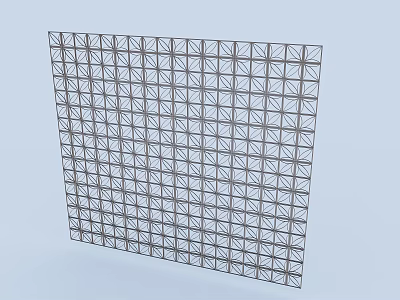 Modern Geometric Grid Room Divider With Metal Frame And Pattern Design 3d model