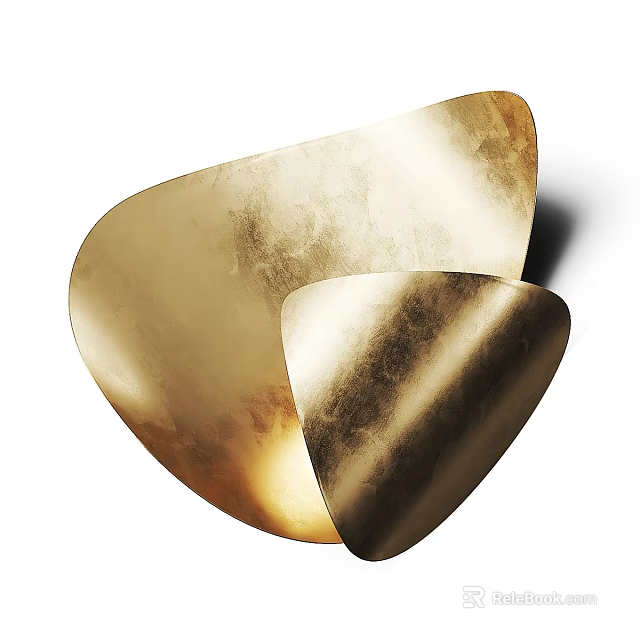 Gold Metal Wall Lamps With Modern Stylish Design For Interior Decoration 3d model 