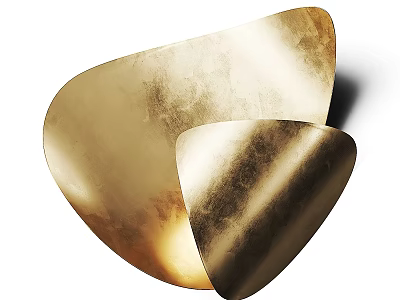 Gold Metal Wall Lamps With Modern Stylish Design For Interior Decoration 3d model