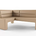Modern Beige Sectional Sofa Featuring L Shaped Design And Soft Upholstery 3d model