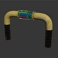 Industrial LOFT pipeline transportation pipeline liquefied gas pipeline large pipeline 3d model
