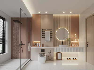 Modern Toilet Bathroom 3d model