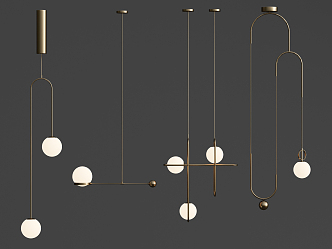 Modern chandelier 3d model