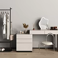 Dressing Table Dressing Table Dressing Stool Crystal Stool Makeup Mirror Dressing Table Makeup Table 3d model