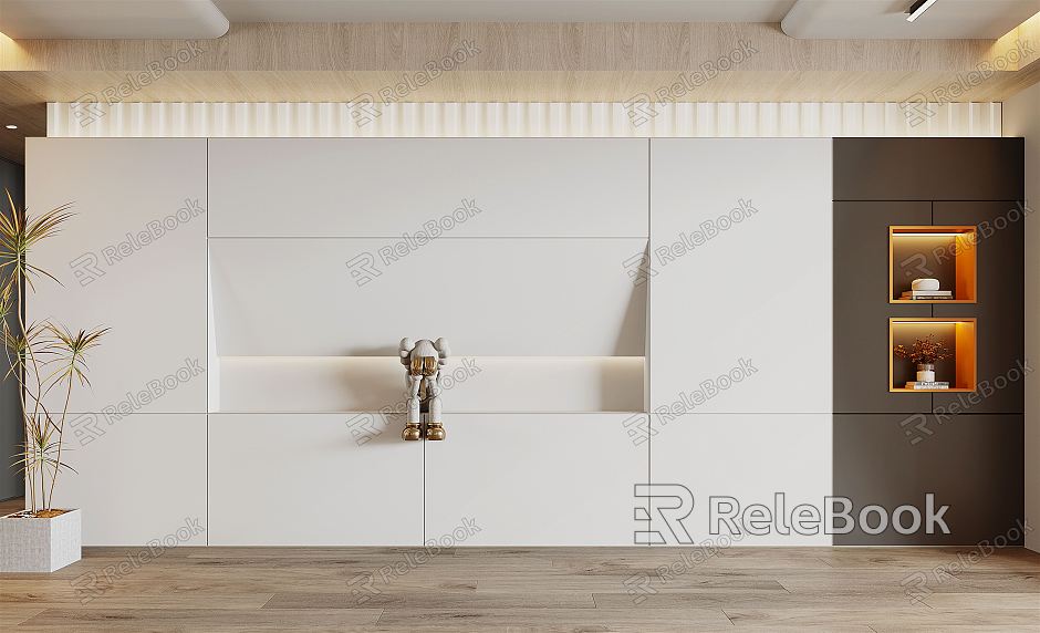 Modern background wall model