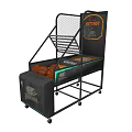 Basketball Arcade Game Indoor Amusement Equipment With Multiple Basketballs And Rolling Wheels