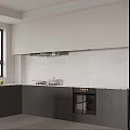 Luxury Modern Living Dining Room Interior Design With Black Cabinets And Marble Counter