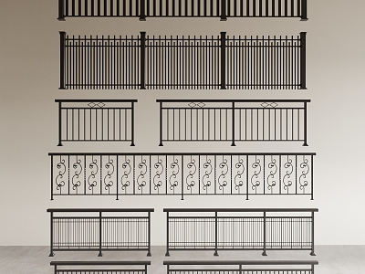 Railing Fence Guardrail Fence 3d model