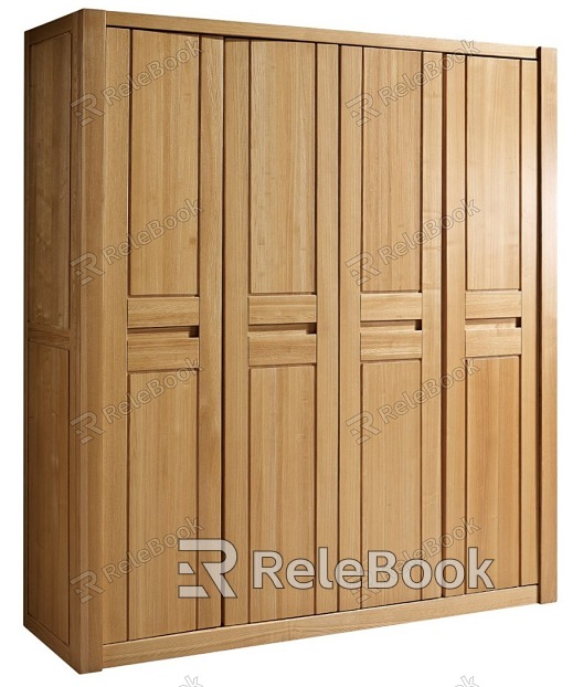 Japanese-style wardrobe four-door wardrobe model