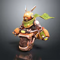 Modern game character sci-fi robot sci-fi warrior sci-fi character automatic robot 3d model