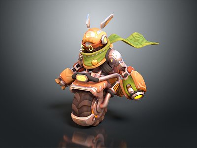 Modern game character sci-fi robot sci-fi warrior sci-fi character automatic robot 3d model