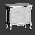 Classical Dark Brown Bedside Table with Gold Accents Two Drawers Diamond Patterns and Carved Legs