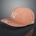 Stylish NY Logo Baseball Cap In Peach Color For Daily Wear