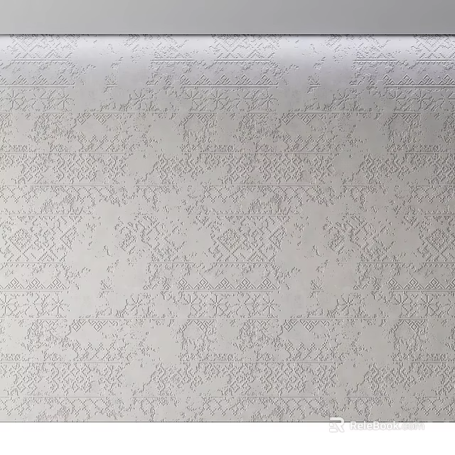 Textured Wall With Intricate Geometric Patterns For Modern Interior Decor 3d model 