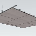 Modern Hotel Guest Room Ceiling Structure With Metal Brackets Installation 3d model