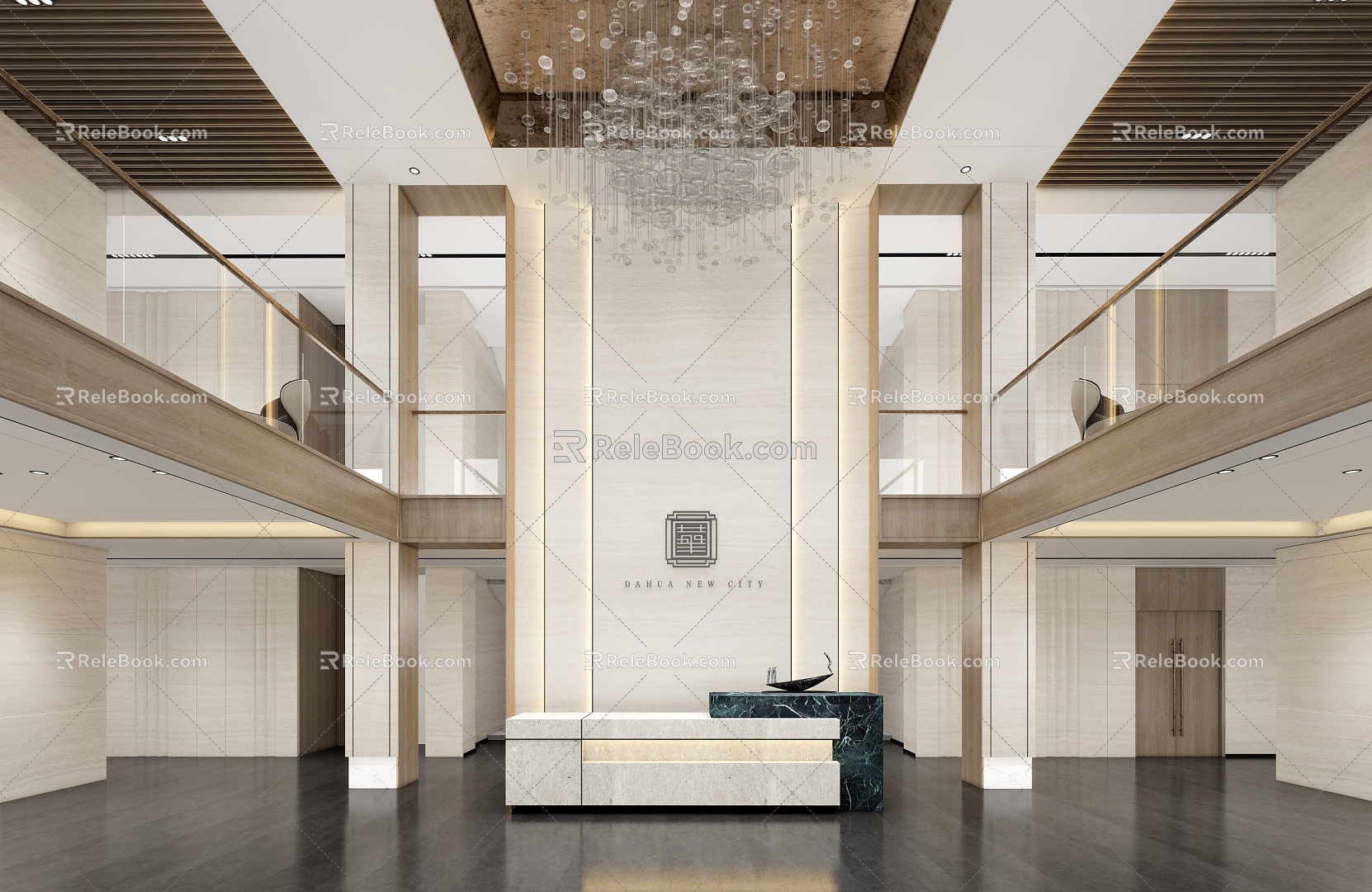 Modern Hall Sales Office Hall 3d model