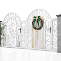 New Chinese Style Gate Iron Gate 3d model