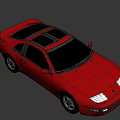 Red Sports Car With Sleek Aerodynamic Body And Modern Exterior Design