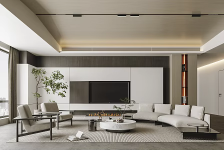 modern living room 3d model