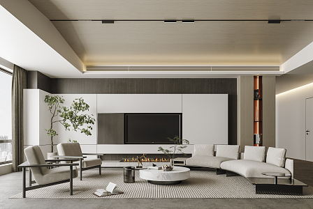 modern living room 3d model