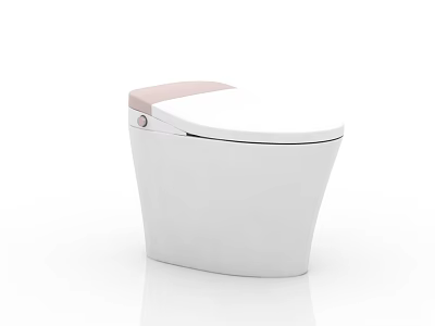 Modern White Toilet With Pink Seat And Sleek Contemporary Design For Modern Bathroom Interiors 3d model