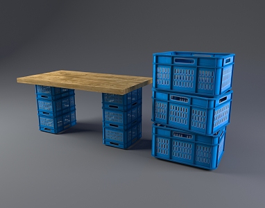 Modern Box Plastic Box 3d model