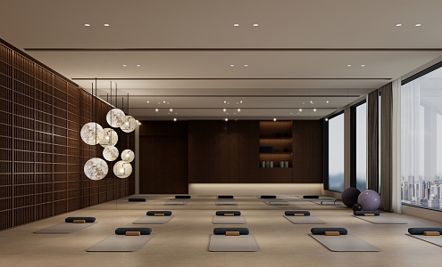 Modern Yoga Room 3d model