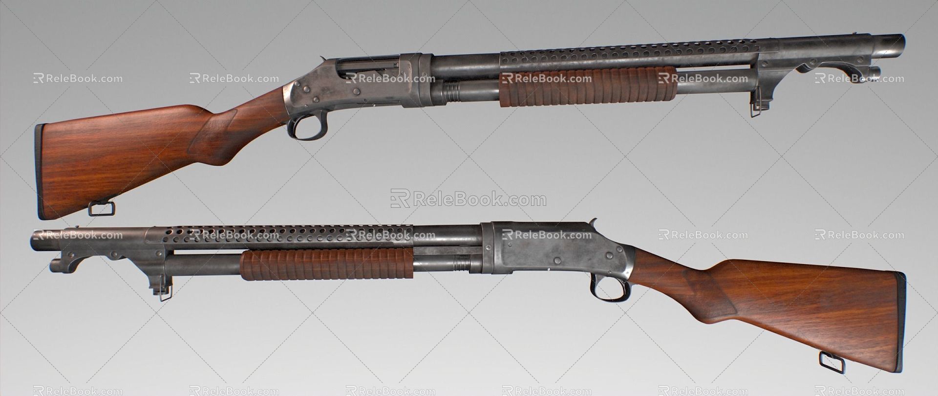 Rifle Gun Firearms Weapon Rifle Shotgun War Military World War II Ammunition Toy Gun 3d model