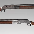 Vintage Double Barrel Shotgun With Wooden Stock And Metal Barrel Features