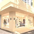 Warm Light Tone Modern Clothing Store With Exquisite Interior Design And Neat Womenswear
