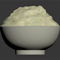 Creamy White Salad Dressing in White Bowl with Green Chives