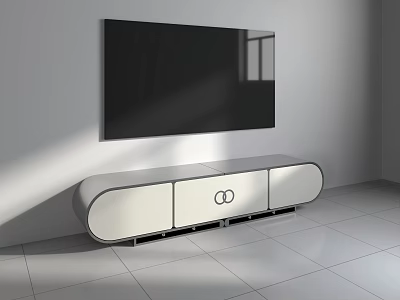 Stainless Steel TV Cabinet Retractable TV Cabinet 3d model