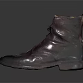 Burgundy Leather Brogue Boots With Laces Classic Design And Leather Sole