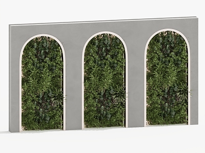 Green plant wall decorative background wall model