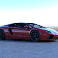 Red Sports Car With Sleek Exterior Design Black Wheels And Aerodynamic Body Shape