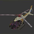 Sleek Modern Helicopter In White And Orange With Rotors And Shiny Surface