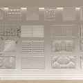 Decorative Glass Partitions With Different Textured Patterns For Interior Design 3d model
