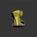 Chic Yellow High Heel Sandals Featuring Open Toe And Slip On Design For Casual Wear
